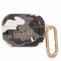 Guess GUAPUCAMG AirPods Pro apvalks melns/melns Camo kolekcija