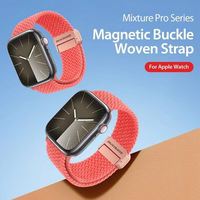 DUX DUCIS MIXTURE PRO elastīgā pītā pulksteņa siksna Apple Watch 38/40/41 mm rozā
