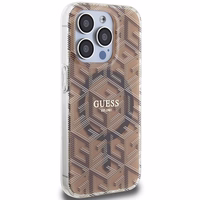 Guess IML GCube Magnētiskais apvalks iPhone 15 Pro - brūns