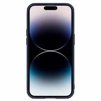Nillkin Textured S viedtālruņa apvalks iPhone 14 Pro, bruņots vāciņš ar kameras vāciņu, zils
