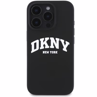 DKNY Silikona baltais drukāts logotips magnētiskais viedtālruņa apvalks iPhone 16 Pro Max - melns