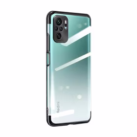 Clear Color Case Gel TPU elektroplātes rāmja vāks Xiaomi Redmi Note 10 5G / Poco M3 Pro melns