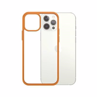 PanzerGlass ClearCase viedtālruņa apvalks iPhone 12 / 12 Pro - caurspīdīgs oranžs