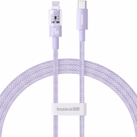 Baseus Gem USB-C to iP fast charging cable 1 m 20 W violets
