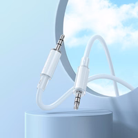 Borofone Kabelis AUX BL21 Lemon - 3,5 mm audio ligzda uz 3,5 mm audio ligzdu - 1 metra garš zilais kabelis