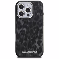 Karl Lagerfeld IML Leopard Pattern MagSafe macins iPhone 16 Pro Max - melns