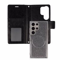 Glitter Magsafe Viedtālruņa apvalks Samsung Galaxy S24 Plus melns