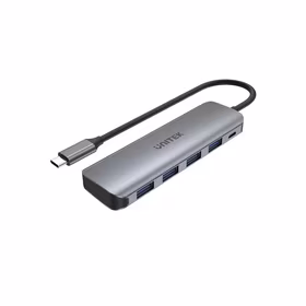 UNITEK H1107A interface hub USB 3.2 Gen 1 (3.1 Gen 1) Type-A 5000 Mbit/s pelēks