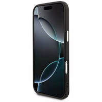 GUESS viedtālruņa apvalks IPHONE 17 Air, saderīgs ar MagSafe GUHMP17MP4GTDGMK (4G PU W/ Triangle Logo) zelts un melns