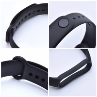 Silikona siksna XIAOMI Mi Band 5 / 6 / 7 melna (01)