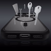 Benks Magnētiskais Mist apvalks ar metāla rāmi 0068 iPhone 17 Air balts (kamera vadības poga)