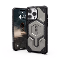 UAG Monarch Pro viedtālruņa apvalks ar Magnētisko funkciju iPhone 16 Pro Max - titāna