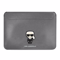 Karl Lagerfeld Saffiano Ikonik Karl apvalks 13-14" klēpjdatoram - sudraba