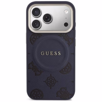 Guess Peony Hot Stamp MagSafe Maciņš for iPhone 17 Pro Max - zils