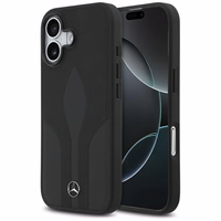 Mercedes ādas The Move magnētiskais viedtālruņa apvalks iPhone 17 - melns