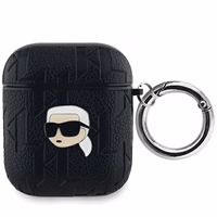 Karl Lagerfeld Monogram Karl Head viedtālruņa apvalks AirPods 1 / 2 - melns
