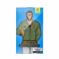 5D Mr. Monkey Aizsargstikls - Apple iPhone 15 Pro melns (Strong HD)