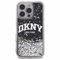DKNY DKHCP16XLBNAEK iPhone 16 Pro Max 6.9" melns/melns cietais apvalks ar šķidro spīdumu loka logotipu