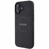 Guess Saffiano Peonija Klasiskais Logotips Magnētiskais Viedtālruņa apvalks iPhone 16 - melns