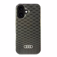 Audi IML Izšuvuma raksts Magnētiskais iPhone 16 6.1" melns/melns cietais apvalks AU-IMLMIP16-Q5/D3-BK