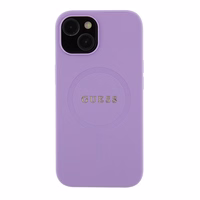 Guess GUHMP15SPSAHMCU iPhone 15 6.1" violets/violets cietais apvalks Saffiano MagSafe