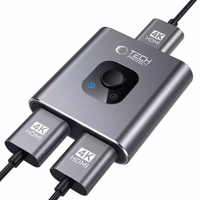 Tech-Protect HB07 HUB adapteris 2in1 HDMI 4K 60Hz - pelēks