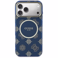 Guess IML Peony Dot MagSafe Maciņš for iPhone 17 Pro Max - zils