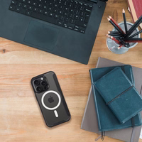 SMART MAG grāmatas tipa viedtālruņa apvalks, saderīgs ar MagSafe, IPHONE 15 Plus, melns