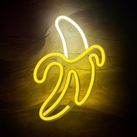 Neon LED Light BANANA balts dzeltens Bat + USB FLNE10 Forever Light