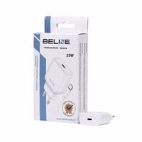Beline Tīkla lādētājs 1x USB-C 25W + USB-C kabelis balta PD 3.0 BLNCW25C GaN