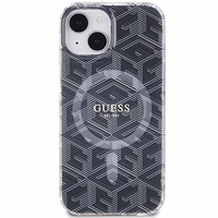 Guess IML GCube Magnētiskais apvalks iPhone 15 Plus / 14 Plus - melns