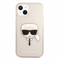 KARL LAGERFELD KLHCP13SKHTUGLGO IPHONE 13 MINI 5.4 "zelta/zelta maciņš GLITTER KARL`S HEAD