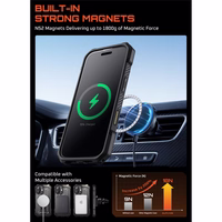 Supcase UB Grip Mag Magnētiskais viedtālruņa apvalks iPhone 17 - melns