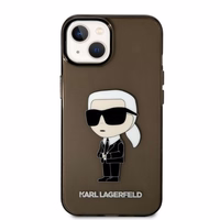 Karl Lagerfeld Ikonik Karl viedtālruņa apvalks iPhone 14 Plus - melns