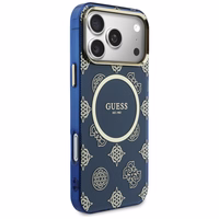 Guess IML Peony Dot MagSafe Maciņš for iPhone 17 Pro Max - zils