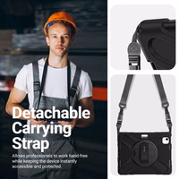 Crong Defender Plus - Rugged maciņš iPad 11" A16 (2025) / 10.9" (2022) (melns)