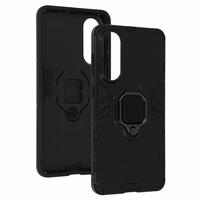 Gredzena bruņots apvalks Samsung Galaxy S25 Edge melns