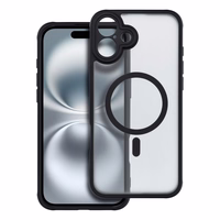 FULL MATTE MAG COVER viedtālruņa apvalks, saderīgs ar MagSafe, paredzēts IPHONE 16 Plus melns