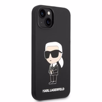 Karl Lagerfeld silikona Ikonik viedtālruņa apvalks iPhone 14 Plus - melns