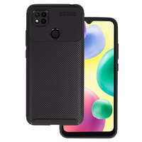 Vennus Carbon Elite viedtālruņa apvalks Xiaomi Redmi 10A, melns