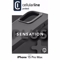 Cellularline Sensation Plus - iPhone 15 Pro Max maciņš with MICROBAN Coating (melns)