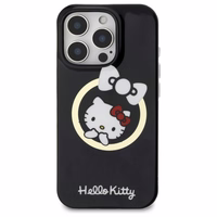 Hello Kitty IML Jautrā lente magnētiskais iPhone 16 Pro Max viedtālruņa apvalks - melns