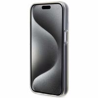 Guess GUHCP15SHDECMP iPhone 15 6.1" rozā/rozā cietais viedtālruņa apvalks IML Faceted Mirror Disco Iridescent