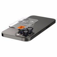 Spigen Glas.tR EZ Fit Optik Kameras aizsargstikls iPhone 14 Pro / Pro Max / 15 Pro / Pro Max / 16 Pro / Pro Max / 17 Pro / 17 Pro Max - melns 2 gab