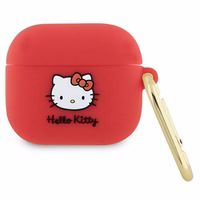 Hello Kitty silikona 3D Kitty galvas apvalks AirPods 3 - fuksijas