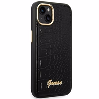 Guess GUHCP14MHGCRHK iPhone 14 Plus 6.7 "melns/melns cietais apvalks Croco Collection