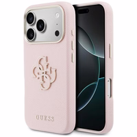Guess FW sveķu logotipa korpuss iPhone 17 Pro Max - Rozā krāsā
