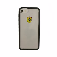 Ferrari cietais apvalks FEHCRFP7BK iPhone 7/8 /SE 2020 / SE 2022 caurspīdīgs/melns