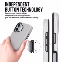 Perfectionists Trīsstūra Mag futrālis iPhone 16 sudraba krāsā