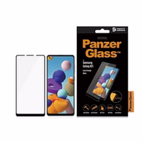 PanzerGlass E2E Regulārais rūdītais stikls Samsung Galaxy A21 - ar melnu rāmi